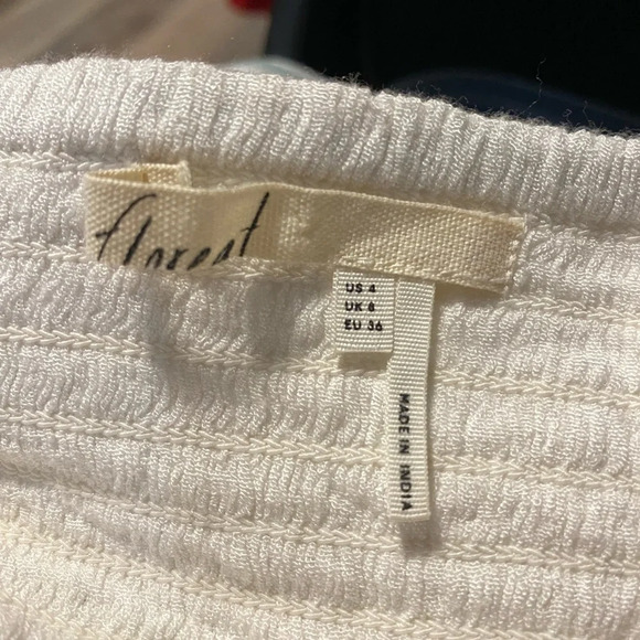 Anthropologie Floreat - Boho white halter top with multicoloured stitching - US4 - Picture 8 of 9